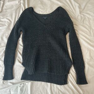 Women's Black V-Neck Sweater
